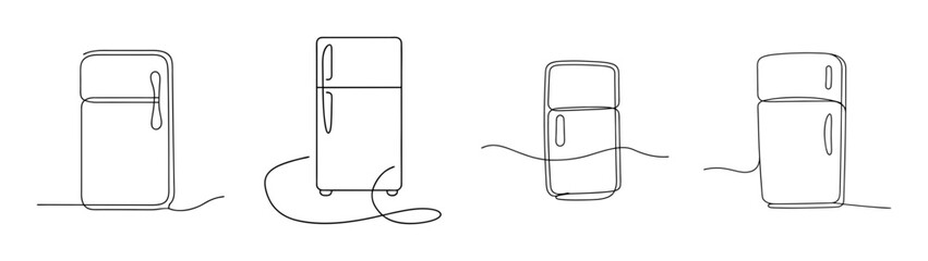 Architectural drafts show office fridge design variations