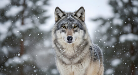 Naklejka premium wolf in winter