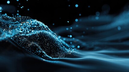 Abstract digital wave of glowing particles (1)