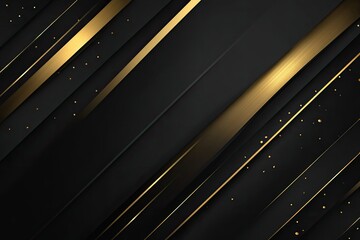 Abstract black and gold diagonal lines background