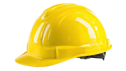 Fototapeta premium bright yellow industrial safety hard hat protective helmet for construction engineer contractor worker equipment isolated on background