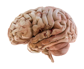 Human Brain Anatomy Structure Scientific Model Cerebral Organ System Medical Healthcare Render