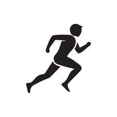 Running or Runner icon symbol. Vector Illustration
