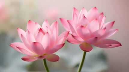 Fototapeta premium Stunning Pink Lotus Flowers