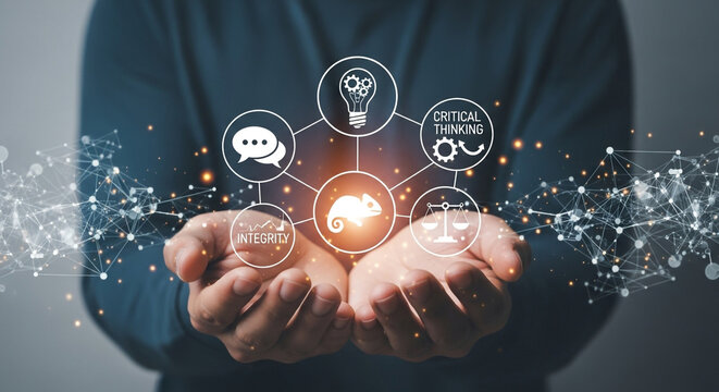 Boost your business with digital transformation showcasing smart insights, critical thinking, and integrity for scalable growth and success