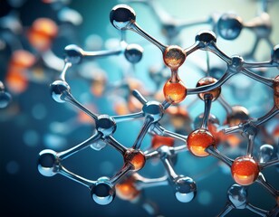 a close up of a molecular structure