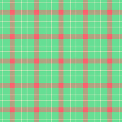 Exotic seamless background pattern, artwork vector tartan textile. British fabric check texture plaid in green and red colors.