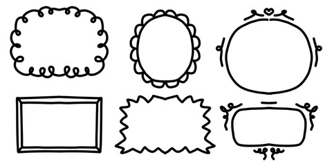 Doodle Style Frames and Borders Collection