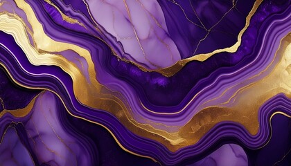 purple marble stone with gold vein vivid graphite texture geode wallpaper background