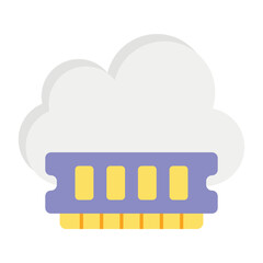 Cloud and Cloud Computing or Cloud Services Flat Icon and Illustration Pack