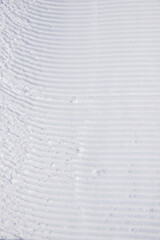 closeup of grooved ski run, detail shot