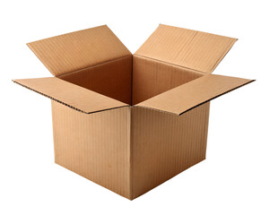 open cardboard box brown corrugated packaging  