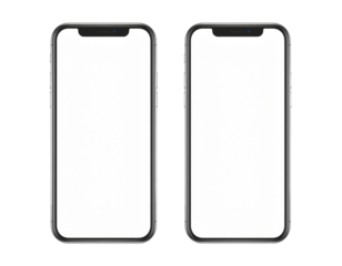 İki boş ekranlı telefon 