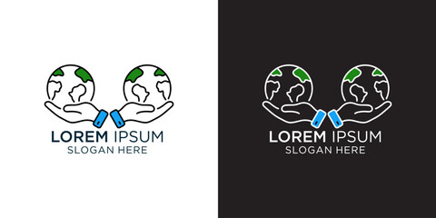 Protecting Earth with Care - Inspiring Logo Design for Sustainable Businesses, Environmental Campaigns, and Global Initiatives for a Better Future