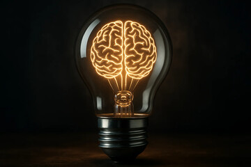 Innovation Spark – Glowing Wire Frame Light Bulb