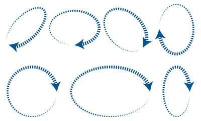 Circle arrow icon set illustration, refresh, reload, set of circle arrows rotating.