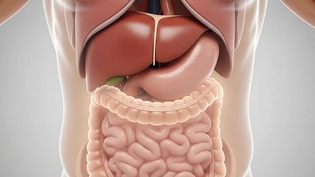 Human Digestive System 3D Animation