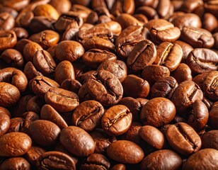 Roasted Coffee Beans Background Texture