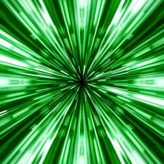 Abstract image featuring a vibrant green and white radial pattern emanating from a central point, creating a sense of speed and energy.