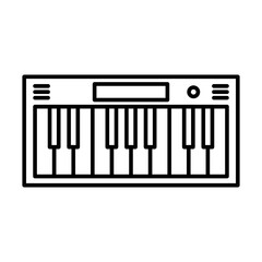 piano keyboard music isolated icon