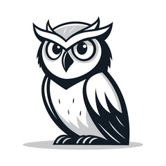 Modern and minimalist owl logo