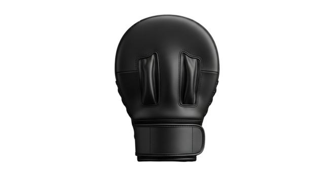 Black chef hat isolated on white background.