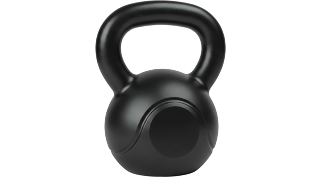 Black Kettlebell for Strength Training and Fitness.