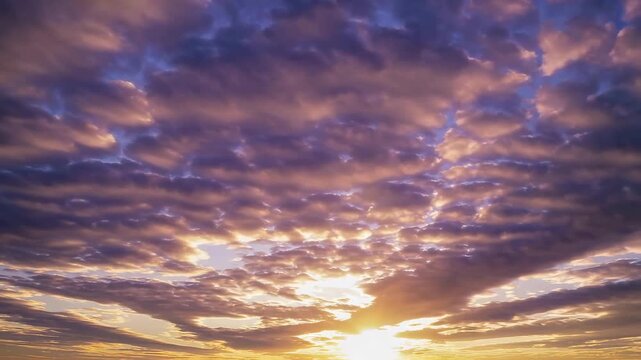 A Beautiful Scene of Morning Sun Rising Above the Clouds