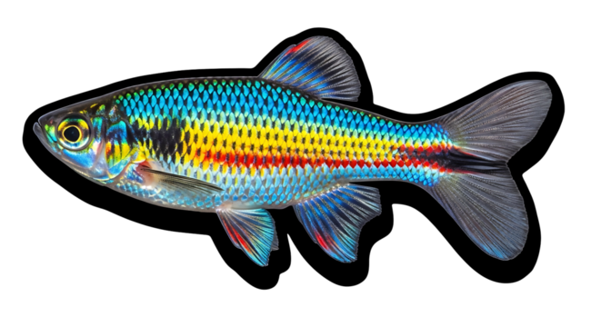 Celestial Pearl Danio A Vibrant Freshwater Fish Portrait.