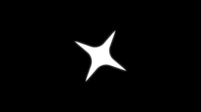 Fireworks Glowing sparkling stars effect animated with transparent background. Alpha channel.