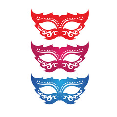 Masquerade Carnival Mask Icon and symbol logo