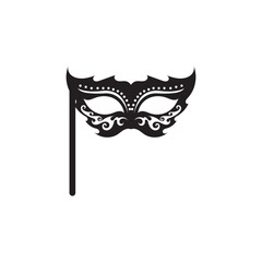 Masquerade Carnival Mask Icon and symbol logo