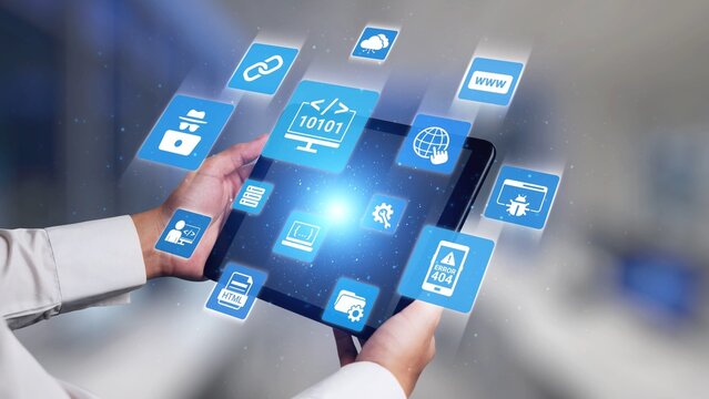 Software development with coding overlays, programming languages, developer tools, mobile app creation, and advanced programming for digital product development and software solutions. Spire - Powered by Adobe