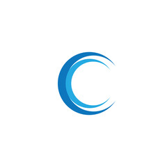 Obraz premium C circle Letter Logo Template vector icon