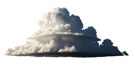Dramatic cloud formation with a towering presence in the sky.