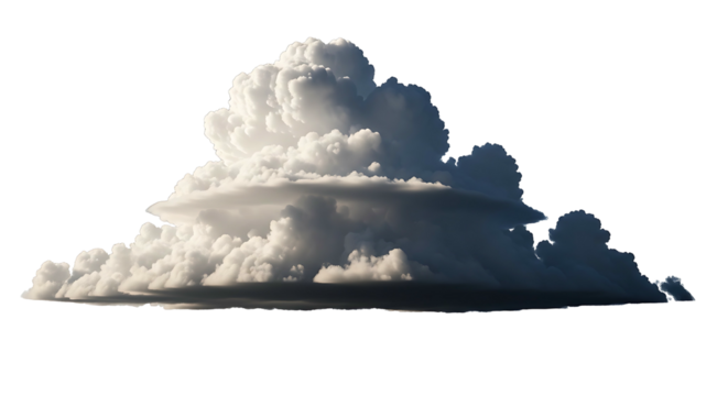 Dramatic cloud formation with a towering presence in the sky.
