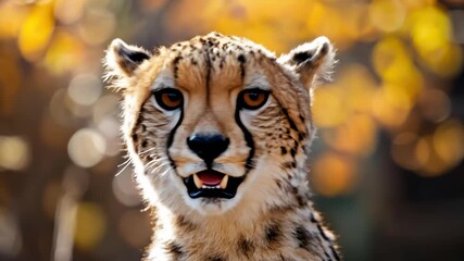 Cheetah Looking Around in Natural Habitat, Close Up - Powered by Adobe