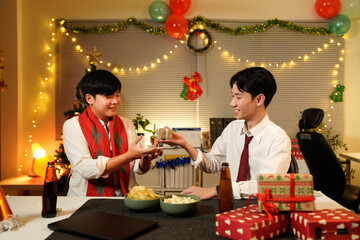 Celebrating Christmas and new year in office