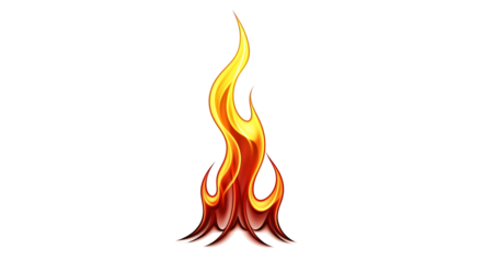 Fiery Flame Illustration A Vibrant and Dynamic Visual 1.