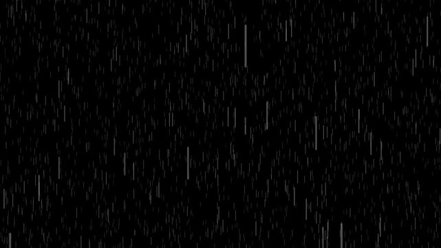 Rain on black background. Isolated rain ring on black and green screen