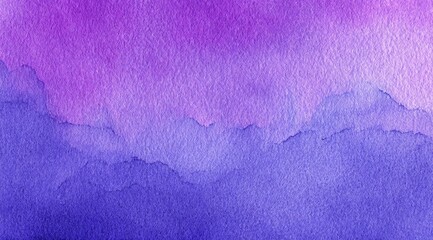 Gradient watercolor washes, merging shades of purple and blue. Textured, abstract background