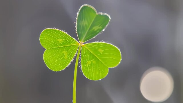 Lucky Clover Close-Up - A Symbol of Irish Heritage and Good Fortune.