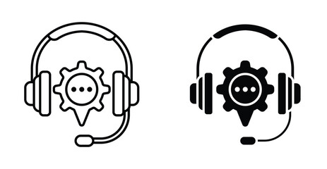 After sales support icon graphic design. Vector icon illustrations