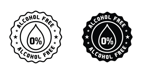 Alcohol free icon graphic design. Vector icon illustrations
