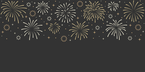 New year firework vector illustration
