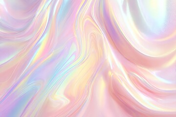Obraz premium Iridescent abstract background of flowing, pastel colors, glowing and shimmering