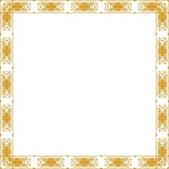 Fototapeta premium Simple Square Frame with White Background, Border Frame, Unique Photo Frame, Sharp Golden Square Frame