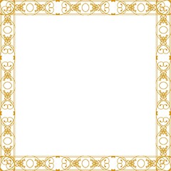 Simple Square Frame with White Background, Border Frame, Unique Photo Frame, Unique Sharp Golden Square Frame