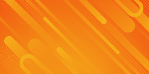 Bright orange-yellow gradient abstract dynamic background. Geometric yellow shape. Design elements for poster, magazine, book cover, brochure. Retro futuristic art design. vector illustration. 