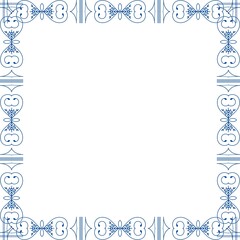 Simple Square Frame with White Background, Border Frame, Photo Frame and Unique Blue Square Frame